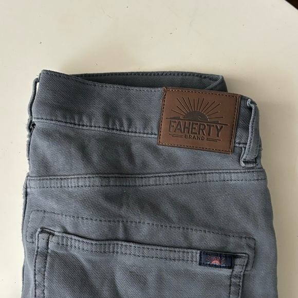 Faherty Stretch Terry 5-Pocket Pant Gray Men’s 31x32 Slim Fit NWOT - Picture 9 of 9